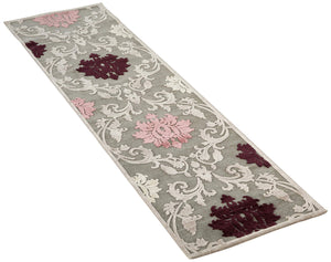 Fables Floral Scroll Pattern Area Rug