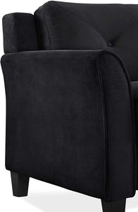 Micro-fabric Sofa, Black