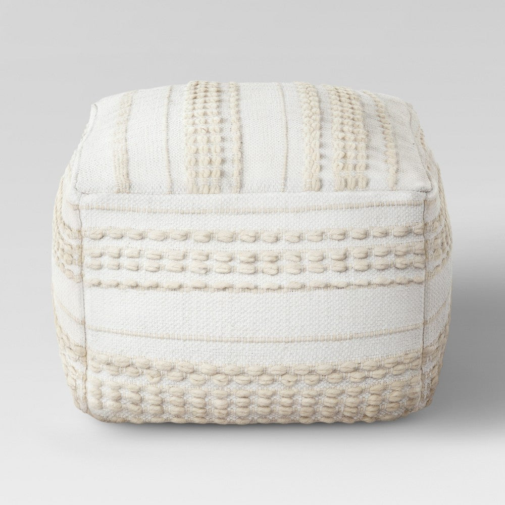 Lory Pouf Neutral Textured - Opalhouse