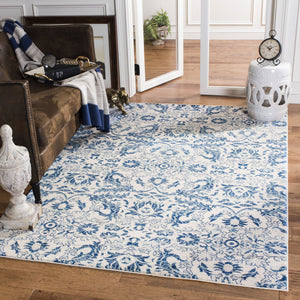 Safavieh Evoke Collection EVK238C Contemporary Ivory and Blue Area Rug