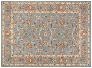 Safavieh Heritage Collection HG969A Handmade Traditional Oriental Blue Wool Area Rug
