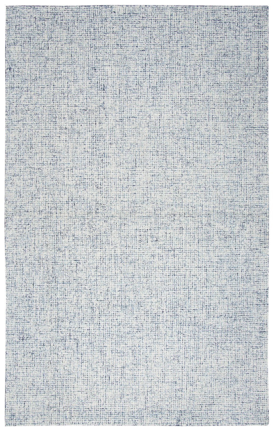 Rizzy Home Brindleton Collection Wool Area Rug, 5' x 8', Blue/Gray/Rust/Blue Solid