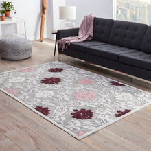 Fables Floral Scroll Pattern Area Rug