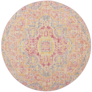 Safavieh WDS329F-3 Windsor Collection Rose and Seafoam Cotton Area Rug, 3' x 5'