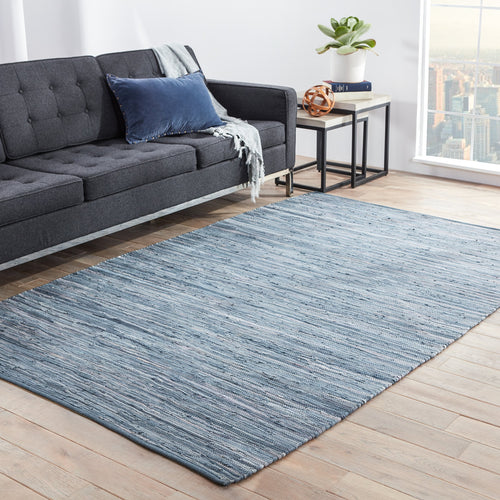 Jaipur Living Raggedy Handloom Solid Blue Area Rug (5' X 8')