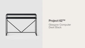 Glasgow Metal Writing Desk with Storage Black - Project 62™