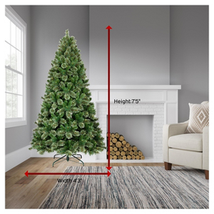 7.5ft Pre-lit Artificial Christmas Tree Full Virginia Pine Clear Lights with AutoConnect - Wondershop™