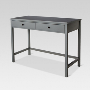 Windham Wood Writing Desk with Drawers Gray - Threshold™