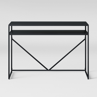 Glasgow Metal Writing Desk with Storage Black Project 62