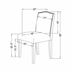 Camelot Nailhead Dining Chair Dove Gray - Threshold™