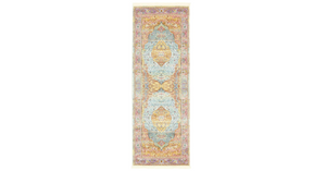 Unique Loom Baracoa Collection Bright Tones Vintage Traditional Light Blue Runner Rug (2' 2 x 6' 0)