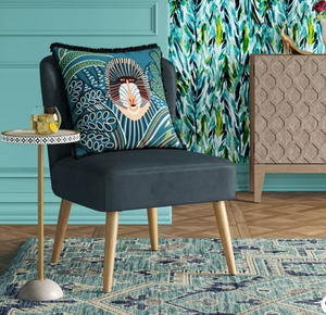 Chelidon Velvet Slipper Chair Green - Opalhouse™
