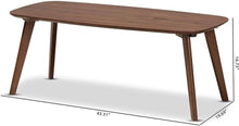 Baxton Studio Coffee Tables, One Size, Walnut