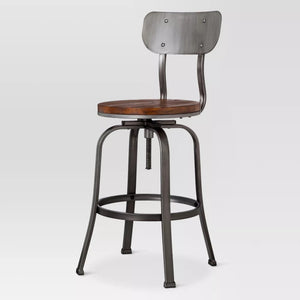 Dakota Adjustable Wood Seat Barstool - Threshold™