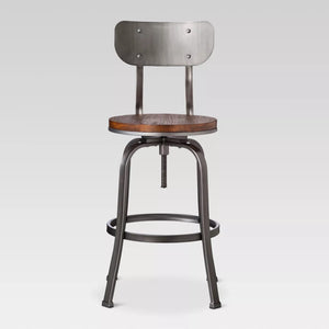 Dakota Adjustable Wood Seat Barstool - Threshold™