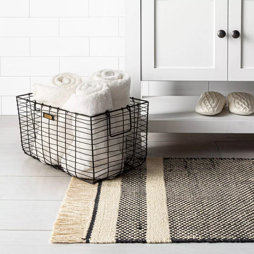 2'4 x 7' Jute Runner Black - Hearth Hand with Magnolia