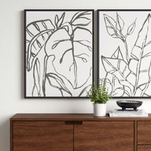 24" x 30" Botanical Sketch Framed Wall Canvas White/Black - Project 62™