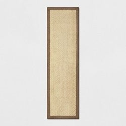 2'X7' Tufted Runner Washable Rug Solid Tan - Threshold