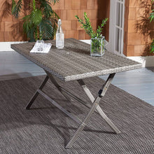 54" Outdoor Collection Akita Grey Rectangle Folding Table