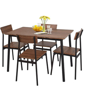 Set of 5, Small Kitchen Breakfast Table and 4 Chair Farmhouse