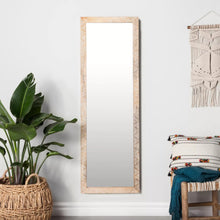 Carved Dot Natural Wood Floor Mirror - Opalhouse™