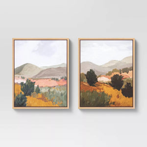 ‎ (Set of 2) 16" x 20" Back Country I & II Framed Canvas - Threshold™