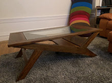 48" D Rectangular Wood Cocktail Table, Warm Brown