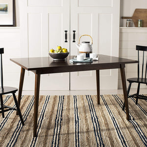 55"D Modern Dining Table, Walnut