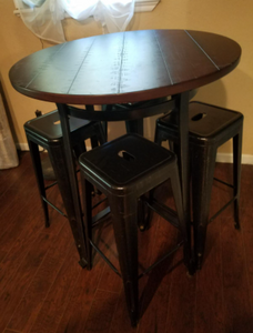 45.25" Mid Century Dining Room Table, Brown