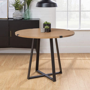 40",4 Person Round Industrial Dining Table Dining Table or Kitchen Table