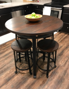 45.25" Mid Century Dining Room Table, Brown