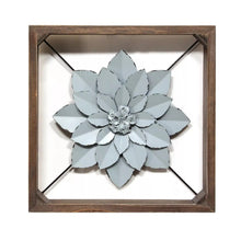 Flower Art with Metal Frame Blue - Stratton Home Decor