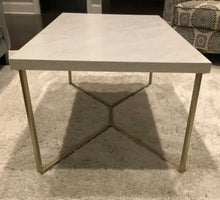 Marble Gold Mid Century Modern Rectangle Coffee Table
