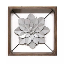 Flower Art with Metal Frame Gray - Stratton Home Decor