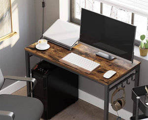 39.4” Computer Desk or Office Desk, Rustic Brown