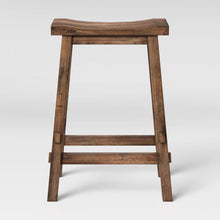 Halifax Farmhouse Wood Counter Stool Brown - Threshold™