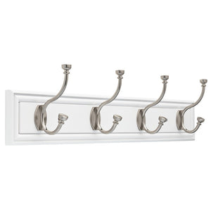 27" Hook Rail Elegant - White/Satin Nickel - Threshold