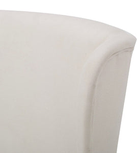 46.25" Fabric High Back Dining Chairs, White