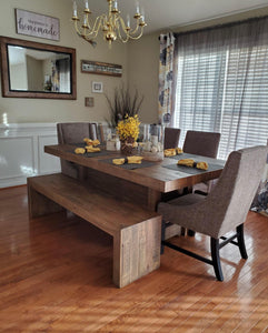 76" Butcher Block Style Dining Room Table