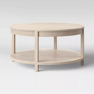 Porto Round Wood Coffee Table Bleached Wood - Project 62™