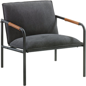 Metal Lounge Chair, Charcoal Gray finish
