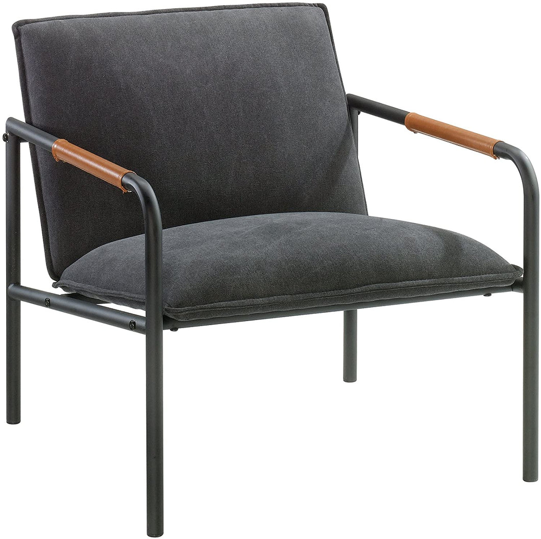 Metal Lounge Chair, Charcoal Gray finish
