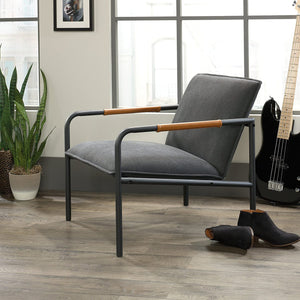 Metal Lounge Chair, Charcoal Gray finish