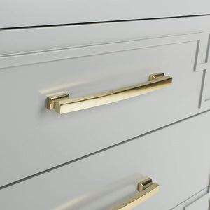 3-Drawer Chest, Grey and Gold