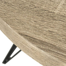 Mid-Century Hairpin Leg Round Coffee Table, Light Oak