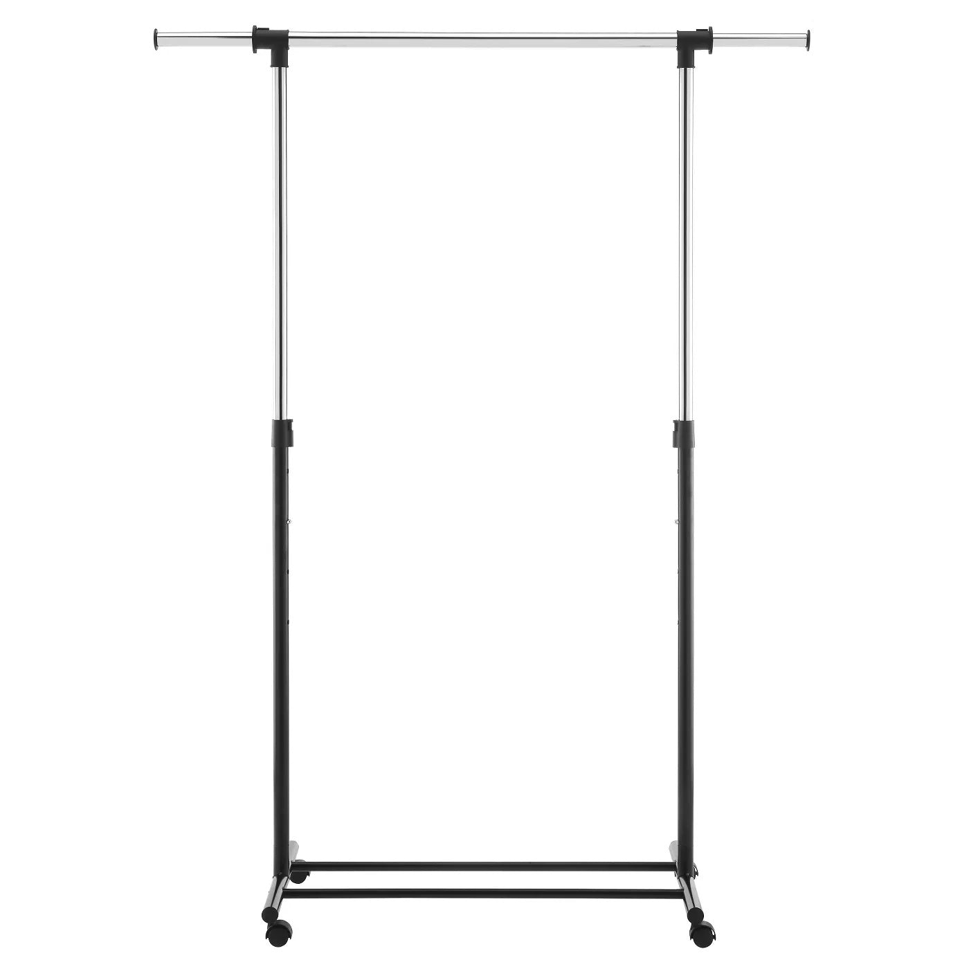 Metal Base Adjustable Single Rod Garment Rack Black Room