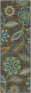 2'x6' Floral Runner Rug Non Slip Hallway Entry Carpet, Multi