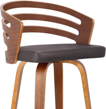 26" Mid-Century Swivel Counter Height stool, Brown