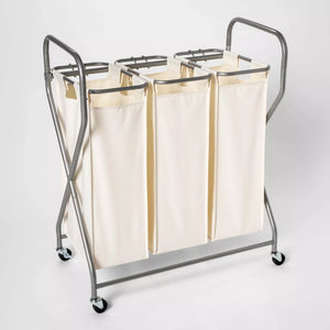 Rolling Triple Laundry Sorter White - Threshold™