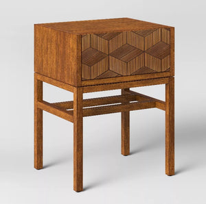 Tachuri Geometric Front Accent Table Brown - Opalhouse™